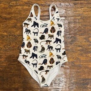 Burberry White and Brown Animal Print Garment